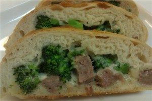 Broccoli and sausage bread