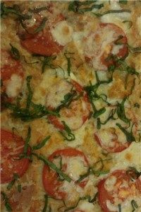 Foccacia with Tomato and Basil