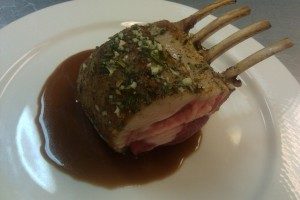 Roasted Rack of Lamb with a Rosemary Demi Glace