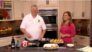 New London Whaler’s Cafe Chef Tomm cooks up some bruschetta